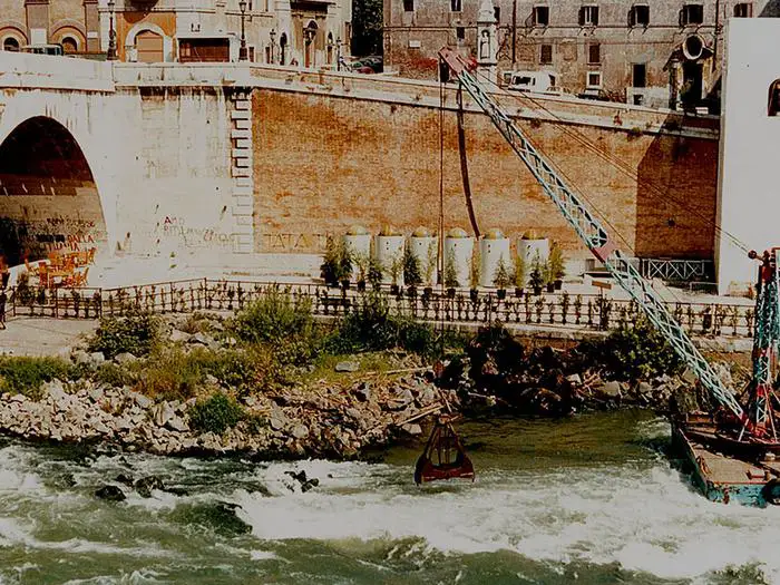 dragaggio soglia isola tiberina